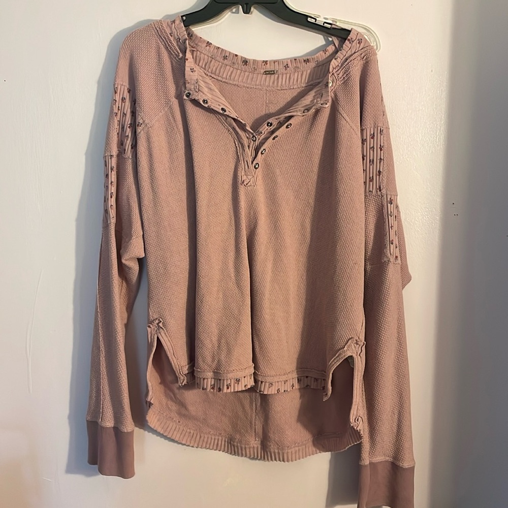 Free People Rose Long Sleeve Shirt XL